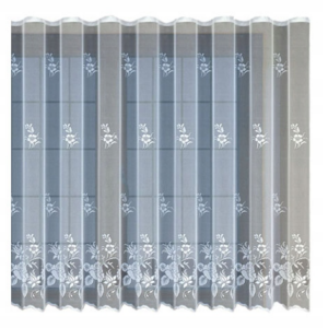 Firanka żakardowa biała z taśmą 160 x 300 cm