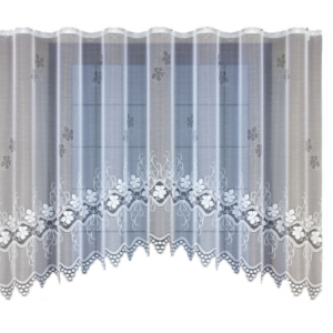 Firanka żakardowa biała z taśmą 222571