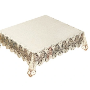 Obrus żakardowy kwadratowy kremowy 042772