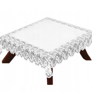 Obrus żakardowy kwadratowy biały 120x120cm 206472