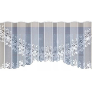 Firana żakardowa biała z taśmą 207390