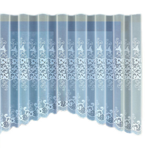 Firana żakardowa biała z taśmą 160x300 207610