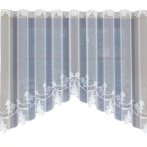 Firana żakardowa biała z taśmą 207880