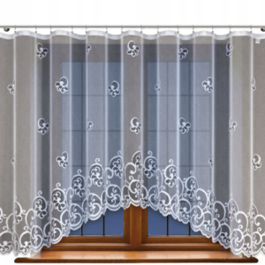 Firana żakardowa biała 180x500 cm 214481