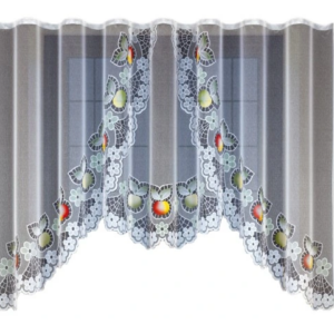 Firana żakardowa biała z taśmą 219060