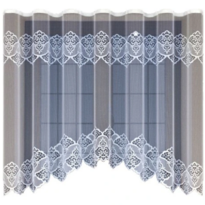 Firana żakardowa biała z taśmą 150x450 222321