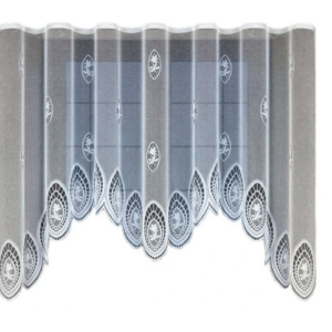 Firana żakardowa biała z taśmą 222341