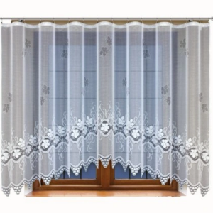 Firana żakardowa biała z taśmą 222570