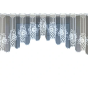 Firana żakardowa biała z taśmą 242740