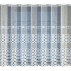 Firana żakardowa biała z taśmą 160x300 245960