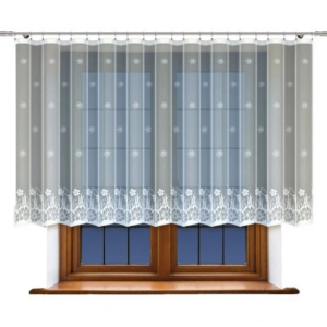 Firana żakardowa biała z taśmą 120x300 248290