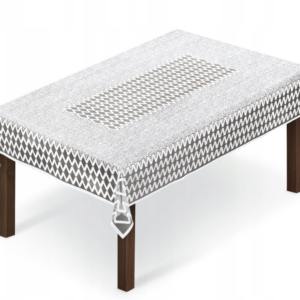 Obrus żakardowy prostokątny szary 100x150 cm 249960