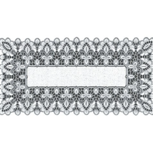 Bieżnik żakardowy biało-szary 249990