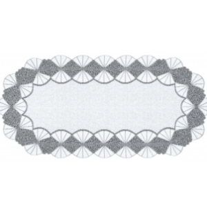 Bieżnik żakardowy biały 60x120 cm 250151