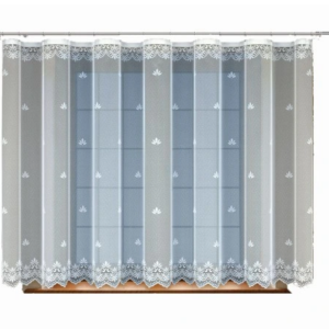 Firana żakardowa biała z taśmą 250280